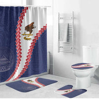 American Samoa Eagle Bathroom Set Polynesian Tribal Pattern Curve Style LT05 Bathroom Set (4 pcs) Blue - Polynesian Pride