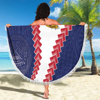 American Samoa Eagle Beach Blanket Polynesian Tribal Pattern Curve Style LT05 - Polynesian Pride
