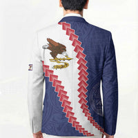 American Samoa Eagle Blazer Polynesian Tribal Pattern Curve Style LT05 - Polynesian Pride