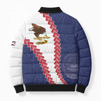 American Samoa Eagle Bomber Puffer Jacket Polynesian Tribal Pattern Curve Style LT05 - Polynesian Pride