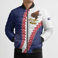 American Samoa Eagle Bomber Puffer Jacket Polynesian Tribal Pattern Curve Style LT05 - Polynesian Pride
