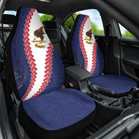 American Samoa Eagle Car Seat Cover Polynesian Tribal Pattern Curve Style LT05 One Size Blue - Polynesian Pride