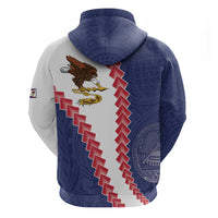 American Samoa Eagle Hoodie Polynesian Tribal Pattern Curve Style LT05 - Polynesian Pride