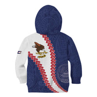 American Samoa Eagle Kid Hoodie Polynesian Tribal Pattern Curve Style LT05 - Polynesian Pride