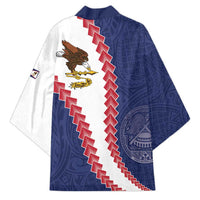 American Samoa Eagle Kimono Polynesian Tribal Pattern Curve Style