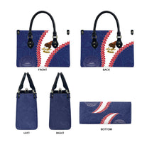 American Samoa Eagle Leather Bag Polynesian Tribal Pattern Curve Style LT05 - Polynesian Pride