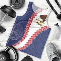 American Samoa Eagle Men Tank Top Polynesian Tribal Pattern Curve Style LT05 - Polynesian Pride