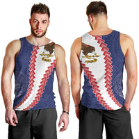 American Samoa Eagle Men Tank Top Polynesian Tribal Pattern Curve Style LT05 - Polynesian Pride