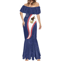 American Samoa Eagle Mermaid Dress Polynesian Tribal Pattern Curve Style LT05 - Polynesian Pride