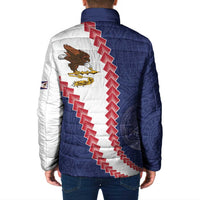 American Samoa Eagle Padded Jacket Polynesian Tribal Pattern Curve Style LT05 - Polynesian Pride