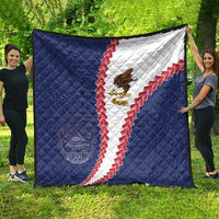 American Samoa Eagle Quilt Polynesian Tribal Pattern Curve Style LT05 - Polynesian Pride