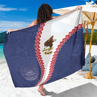 American Samoa Eagle Sarong Polynesian Tribal Pattern Curve Style LT05 One Size 44 x 66 inches Blue - Polynesian Pride