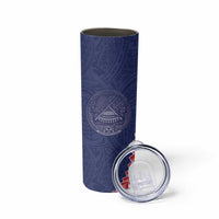 American Samoa Eagle Skinny Tumbler Polynesian Tribal Pattern Curve Style LT05 - Polynesian Pride