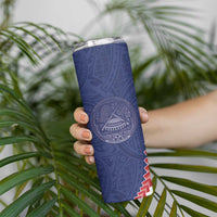 American Samoa Eagle Skinny Tumbler Polynesian Tribal Pattern Curve Style LT05 - Polynesian Pride