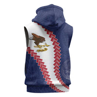 American Samoa Eagle Sleeveless Hoodie Polynesian Tribal Pattern Curve Style LT05 - Polynesian Pride