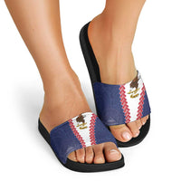 American Samoa Eagle Slide Sandals Polynesian Tribal Pattern Curve Style LT05 - Polynesian Pride