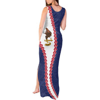 American Samoa Eagle Tank Maxi Dress Polynesian Tribal Pattern Curve Style LT05 - Polynesian Pride