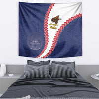 American Samoa Eagle Tapestry Polynesian Tribal Pattern Curve Style LT05 - Polynesian Pride