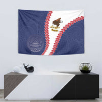 American Samoa Eagle Tapestry Polynesian Tribal Pattern Curve Style LT05 - Polynesian Pride