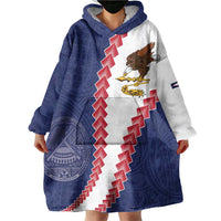 American Samoa Eagle Wearable Blanket Hoodie Polynesian Tribal Pattern Curve Style LT05 - Polynesian Pride