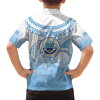 Micronesia Constitution Day Family Matching Puletasi and Hawaiian Shirt Polynesian Tribal Tattoo Simple Style LT05 - Polynesian Pride