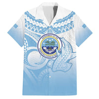 Micronesia Constitution Day Hawaiian Shirt Polynesian Tribal Tattoo Simple Style LT05 Blue - Polynesian Pride