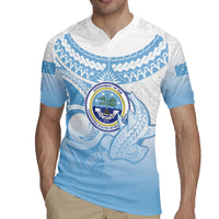 Micronesia Constitution Day Rugby Jersey Polynesian Tribal Tattoo Simple Style