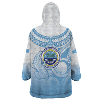 Micronesia Constitution Day Wearable Blanket Hoodie Polynesian Tribal Tattoo Simple Style LT05 - Polynesian Pride