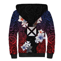 Wallis and Futuna Uvea Sherpa Hoodie Victory Day With Frangipani LT05 - Polynesian Pride