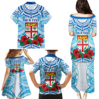 Personalised Fiji Ratu Sir Lala Sukuna Day Family Matching Puletasi and Hawaiian Shirt Hibiscus Tapa Pattern
