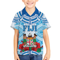 Personalised Fiji Ratu Sir Lala Sukuna Day Family Matching Tank Maxi Dress and Hawaiian Shirt Hibiscus Tapa Pattern