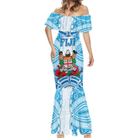Personalised Fiji Ratu Sir Lala Sukuna Day Mermaid Dress Hibiscus Tapa Pattern LT05 - Polynesian Pride