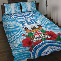 Fiji Ratu Sir Lala Sukuna Day Quilt Bed Set Hibiscus Tapa Pattern
