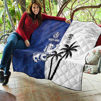 Fiji And Scotland Rugby Quilt Fijian Palm Tree With Thistle Together