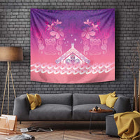 New Zealand Matariki Tapestry Maori Marae Purple Galaxy
