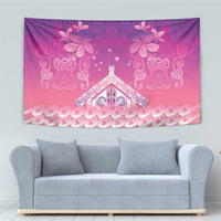 New Zealand Matariki Tapestry Maori Marae Purple Galaxy