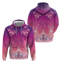 New Zealand Matariki Zip Hoodie Maori Marae Purple Galaxy