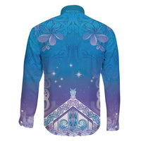 New Zealand Matariki Family Matching Short Sleeve Bodycon Dress and Hawaiian Shirt Maori Marae Cyan Galaxy