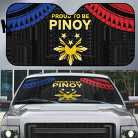 Philippines Independence Day Auto Sun Shade Proud To Be Pinoy LT05 Black - Polynesian Pride