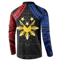 Philippines Independence Day Button Sweatshirt Proud To Be Pinoy LT05 - Polynesian Pride