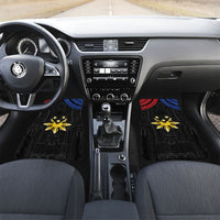 Philippines Independence Day Car Mats Proud To Be Pinoy LT05 Set 2pcs - Front Black - Polynesian Pride
