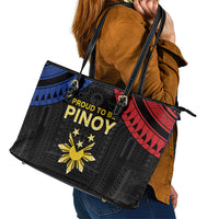 Philippines Independence Day Leather Tote Bag Proud To Be Pinoy LT05 - Polynesian Pride
