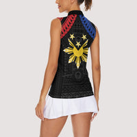 Philippines Independence Day Women Sleeveless Polo Shirt Proud To Be Pinoy LT05 - Polynesian Pride