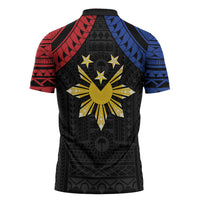 Philippines Independence Day Zipper Polo Shirt Proud To Be Pinoy LT05 - Polynesian Pride