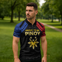 Philippines Independence Day Zipper Polo Shirt Proud To Be Pinoy LT05 - Polynesian Pride