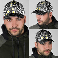 Plumeria With Black Polynesian Tattoo Pattern Classic Cap LT05 - Polynesian Pride