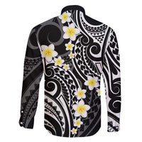 Plumeria With Black Polynesian Tattoo Pattern Family Matching Puletasi and Hawaiian Shirt LT05 - Polynesian Pride