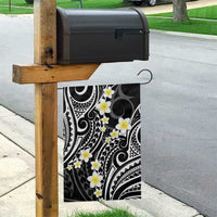 Plumeria With Black Polynesian Tattoo Pattern Garden Flag LT05 - Polynesian Pride