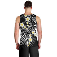 Plumeria With Black Polynesian Tattoo Pattern Men Tank Top LT05 - Polynesian Pride