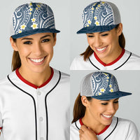 Plumeria With Blue Polynesian Tattoo Pattern Baseball Net Cap LT05 - Polynesian Pride